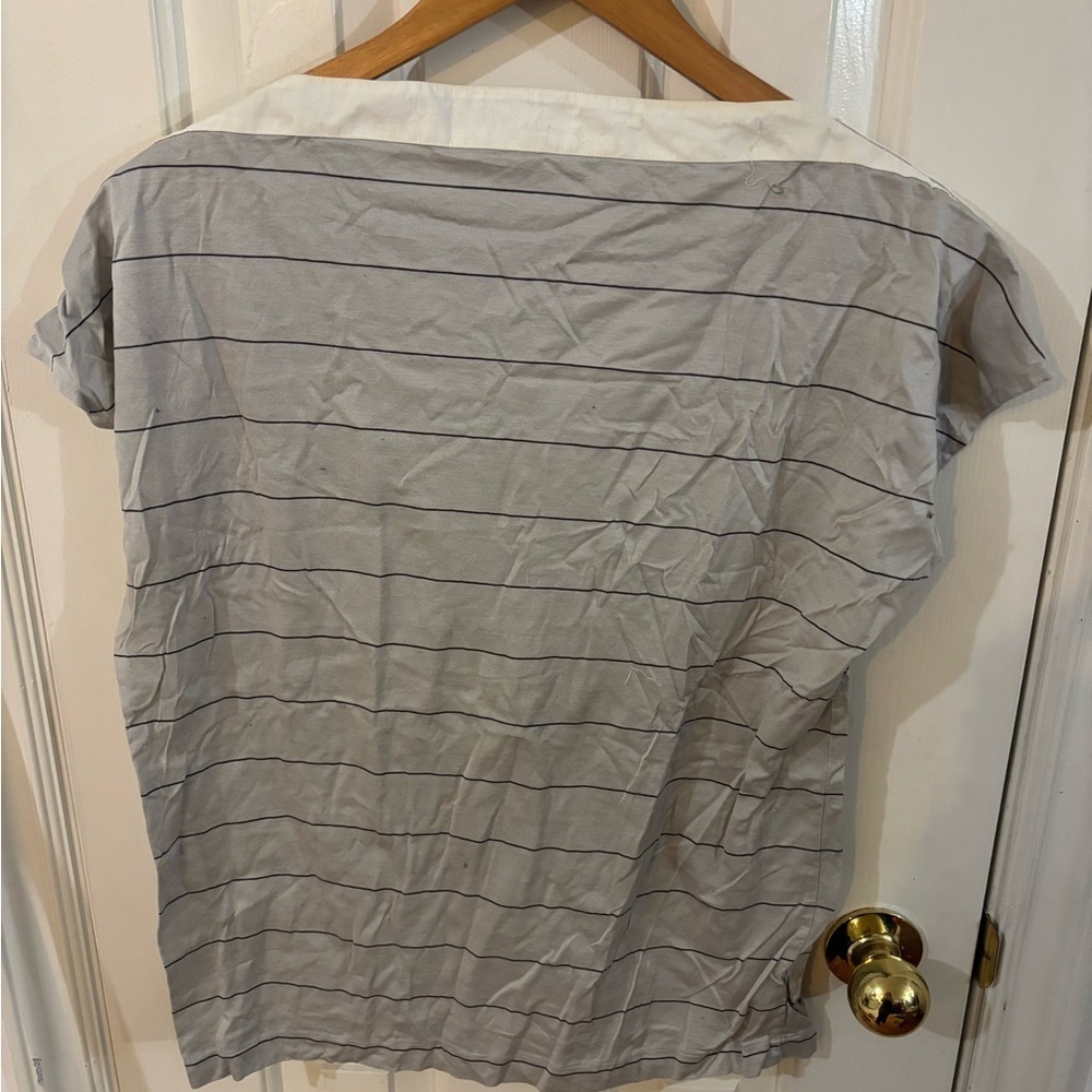 American Vintage Gray Striped Blouse